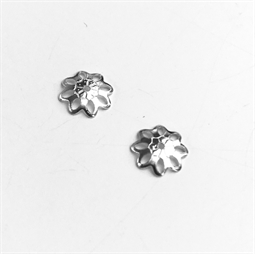 6 mm Blomster bead caps i sterling sølv